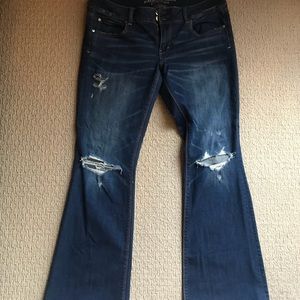 American Eagle Distressed Artist Flare Jeans